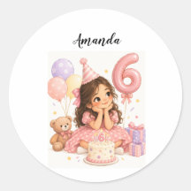 fille de 6 ans personnalisée pour son anniversaire