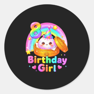 Sticker Rond fille de 8 ans dumpling kawaii pastel anime 8