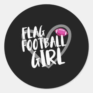 Sticker Rond Fille de football