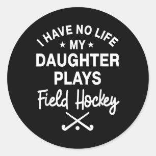 Sticker Rond Fille de hockey sur gazon Joueuse Entraîneur Gardi