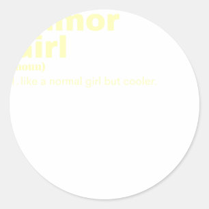 Sticker Rond Fille de la umeur - Humour