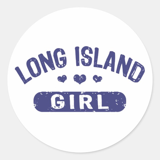 Sticker Rond Fille de Long Island (Devant)