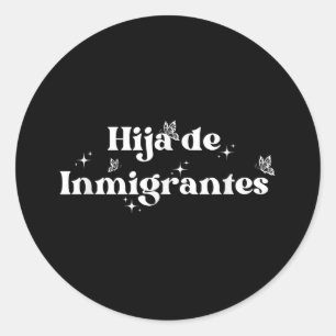 Sticker Rond Fille D'Immigrants Réfugiés Latina Droits Anti-r