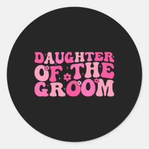 Sticker Rond Fille Du Costume De Famille De Mariage De Salle