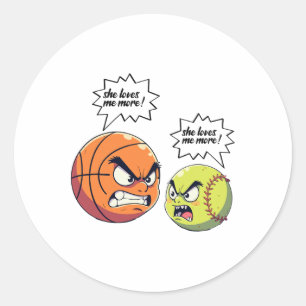 Sticker Rond Fille Femme Fille Douce Elle M'aime Plus