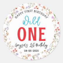 Fille fleur sauvage 1ère fête d'anniversaire