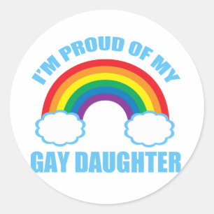 Sticker Rond Fille Gay