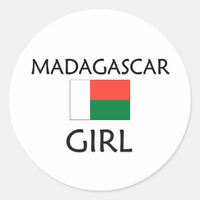 STICKER ROND FILLE MADAGASCAR (Devant)