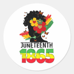 Sticker Rond Fille noire 1865 Enfants Jeunes Fête