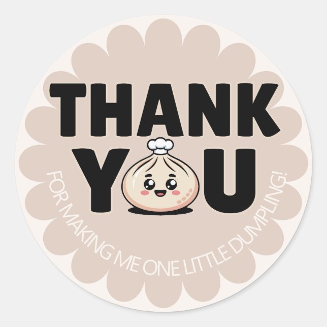 Sticker Rond Fille Petit Pâté 1er Anniversaire (Devant)