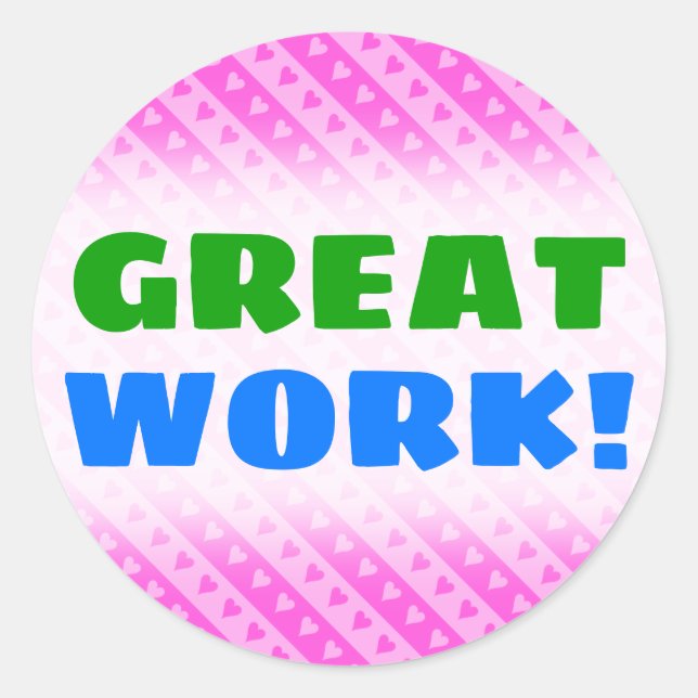 Sticker Rond Fille rose pâle et rose foncé Motif (Devant)