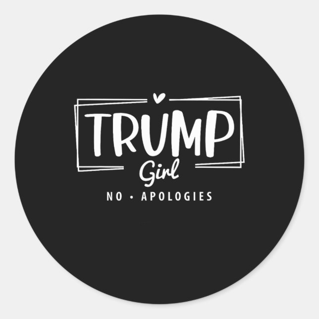Sticker Rond Fille sans excuses Élection 2024 (Devant)