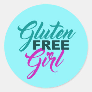 Sticker Rond Fille sans gluten