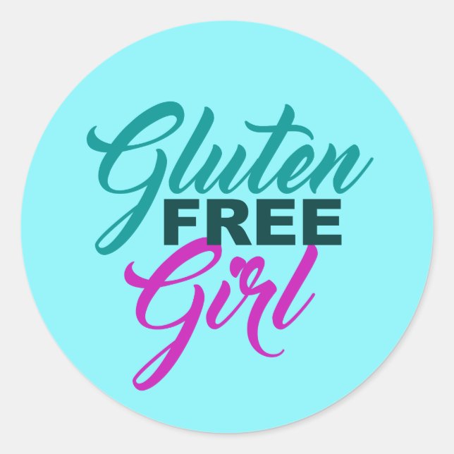 Sticker Rond Fille sans gluten (Devant)