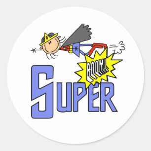 Sticker Rond Fille SUPER