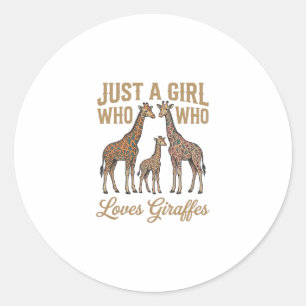 Sticker Rond Fille Vintage qui aime la conception de chemise de