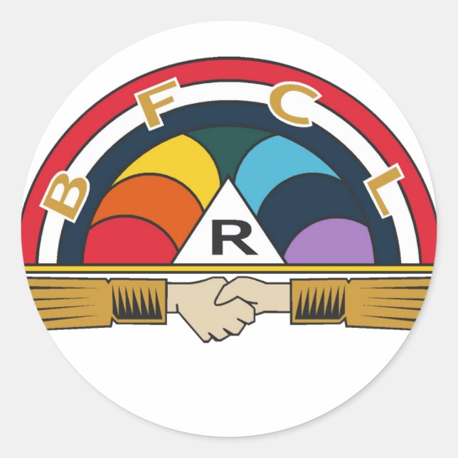 Sticker Rond filles arc-en-ciel (Devant)