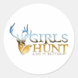 STICKER ROND FILLES CHASSEZ LE CHER