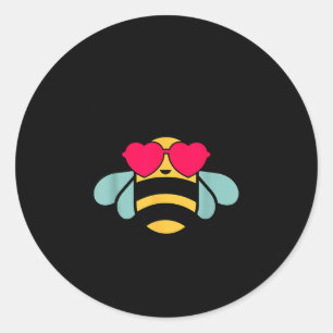 Sticker Rond Filles de maillot d'abeille Bumble Bee gentilles T