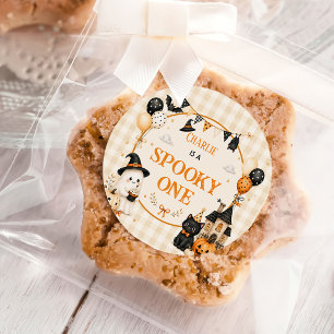 Sticker Rond Filles fantômes pour 1er anniversaire Halloween