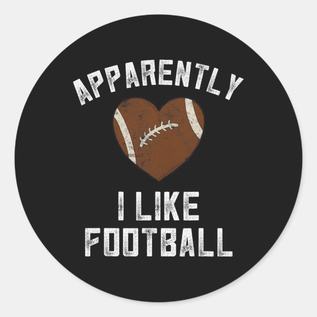 Sticker Rond Filles Football Fête tenue Funny Football Stuff F (Devant)
