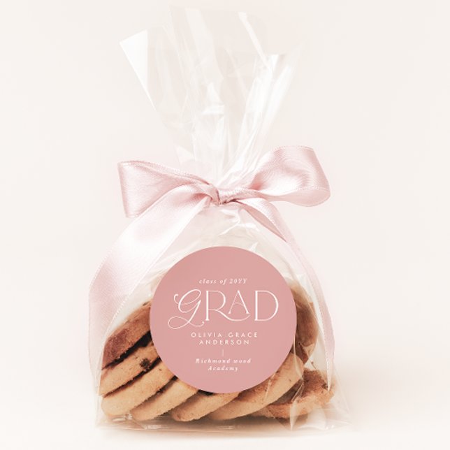 Sticker Rond Filles rose multi photo moderne contemporain (Créateur téléchargé)