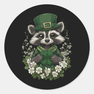 Sticker Rond Filles shamrocks Garçons Enfants Leprechaun St pat