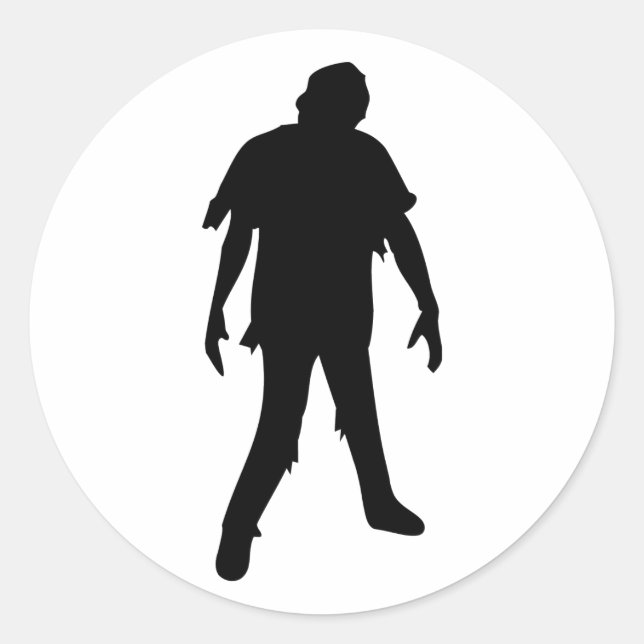 Sticker Rond Film d'horreur Zombie mort (Devant)