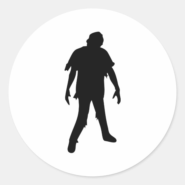 Sticker Rond Film d'horreur Zombie mort (Devant)