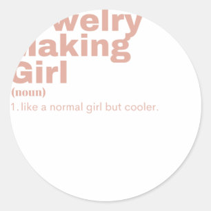 Sticker Rond Film Girl - Bijouterie