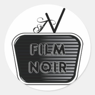 Sticker Rond Film Noir
