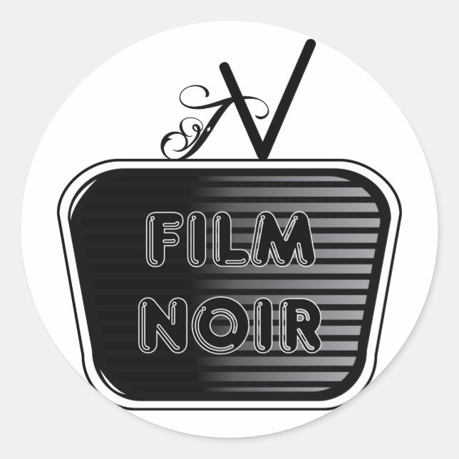 Sticker Rond Film Noir (Devant)