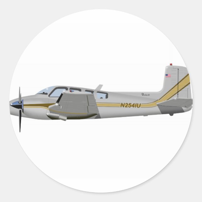 Sticker Rond Filon jumeau 452452 de Beechcraft J50 (Devant)