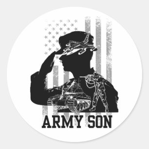 Sticker Rond Fils de l'armée