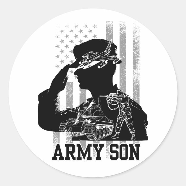Sticker Rond Fils de l'armée (Devant)