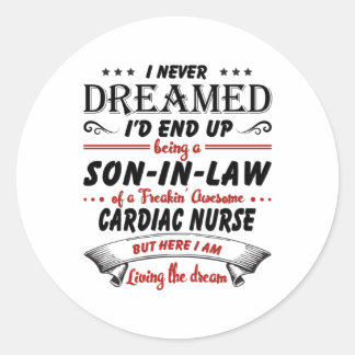 Sticker Rond Fils En Droit De L'Infirmière Cardiaque Awesome