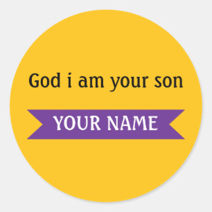 Sticker Rond Fils Fidèle – Conception Inspirante de Nom Personn
