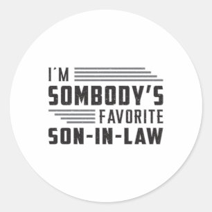 Sticker Rond Fils Fier Fier Fier Fier Un Cadeau Amusant