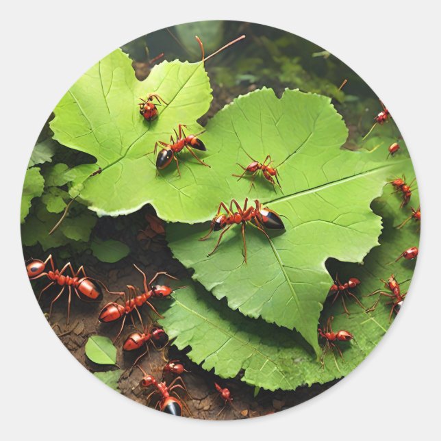 Sticker Rond Fils rouges (Devant)