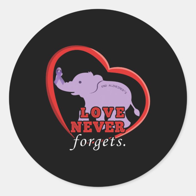 Sticker Rond Fin Alzheimer Fin Heimer Heimers Sensibilisation (Devant)