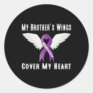 Sticker Rond Fin de l'overdose Les ailes de mon frère couvrent
