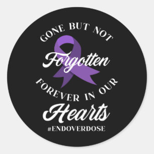 Sticker Rond Fin de l'overdose Mémorial d'un proche Sensibilisa
