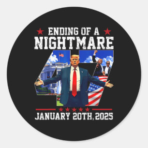 Sticker Rond Fin D'Une Nuit Effrayante 20 Janvier 2025 4