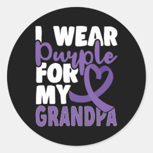 Sticker Rond Fin Heimer Je porte du violet pour la démence de m