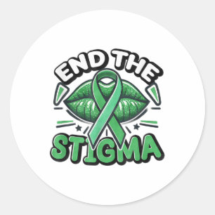 Sticker Rond Fin Stigma Self Love Encouragement Santé mentale A