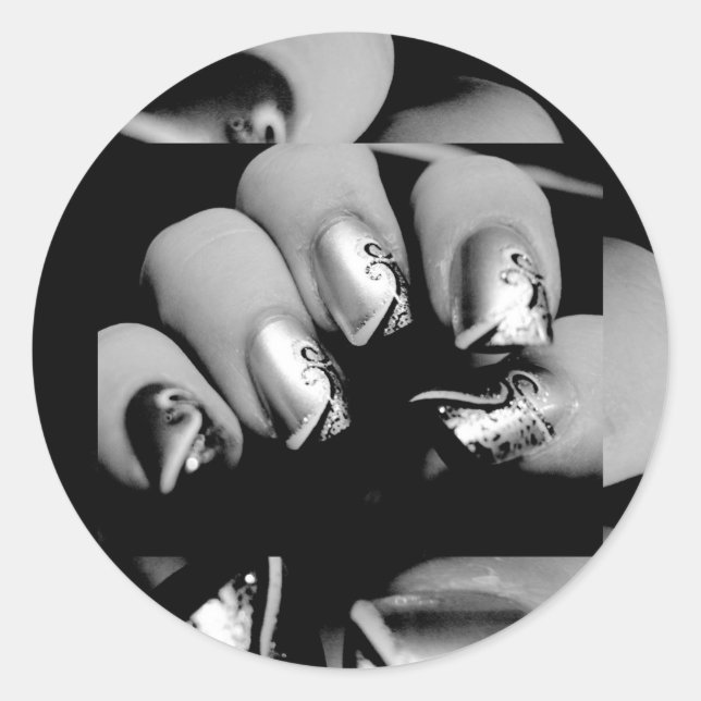 Sticker Rond Fingernails Designer (Devant)