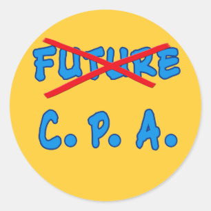 Sticker Rond Fini la conception des diplômes de la CPA