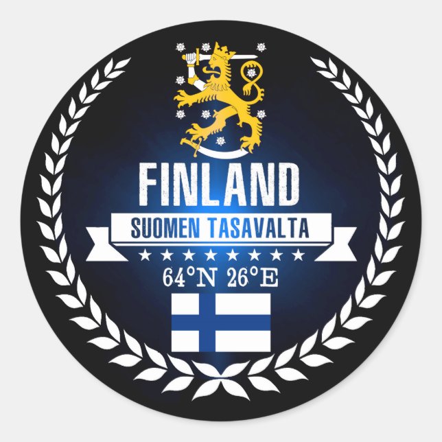 Sticker Rond Finlande (Devant)