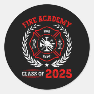 Sticker Rond Fire Academy Cl De 2025 Graduation Future Firefigh