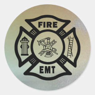 STICKER ROND FIRE EMT